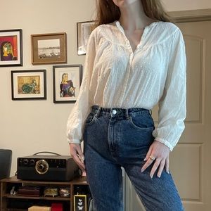 Madewell Peasant too with clip dots
